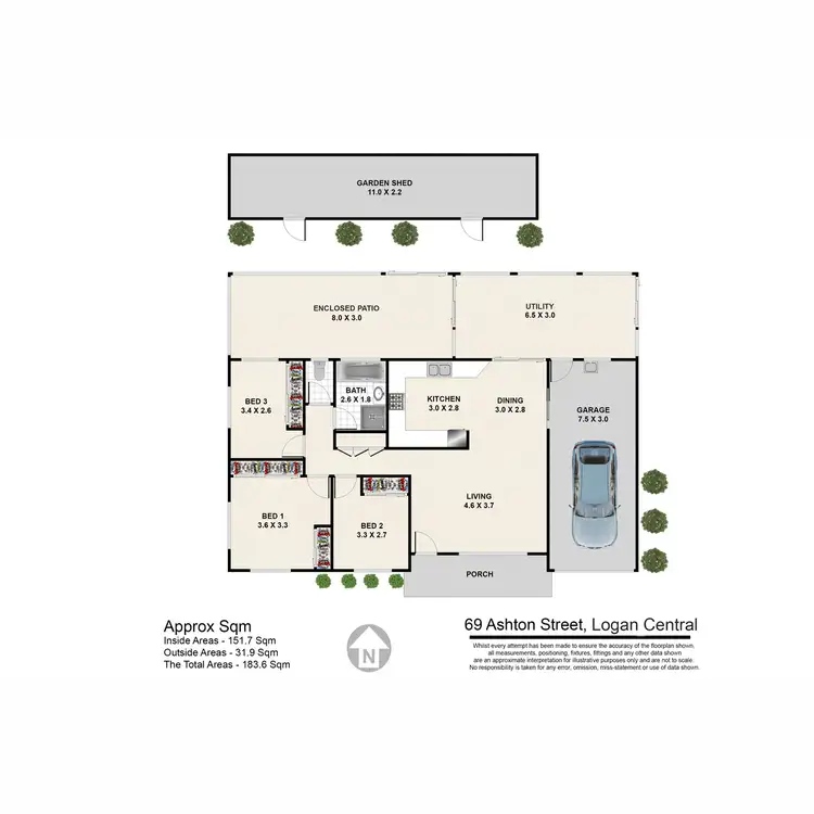Floorplan of Homely house listing, 69 Ashton Street, Logan Central QLD 4114