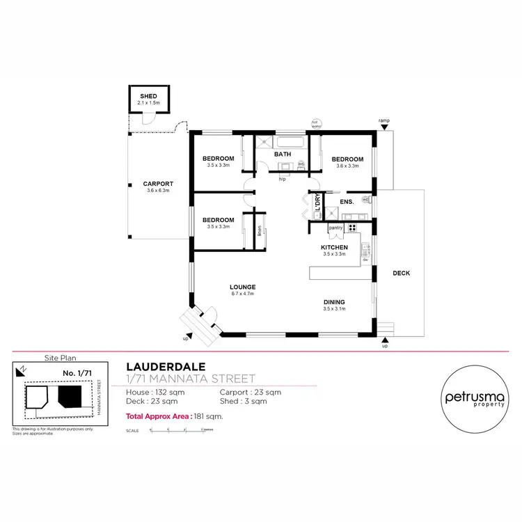 Floorplan of Homely villa listing, 1/71 Mannata Street, Lauderdale TAS 7021