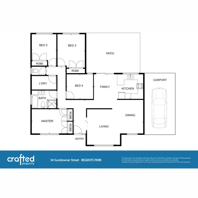 Floorplan of Homely house listing, 34 Sundowner Street, Regents Park QLD 4118