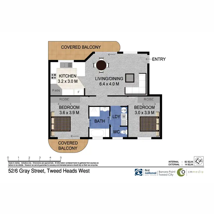 Floorplan of Homely unit listing, 52/6 Gray Street, Tweed Heads West NSW 2485