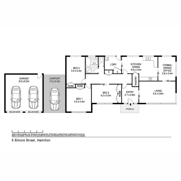 Floorplan of Homely house listing, 5 Elmore Street, Hamilton VIC 3300