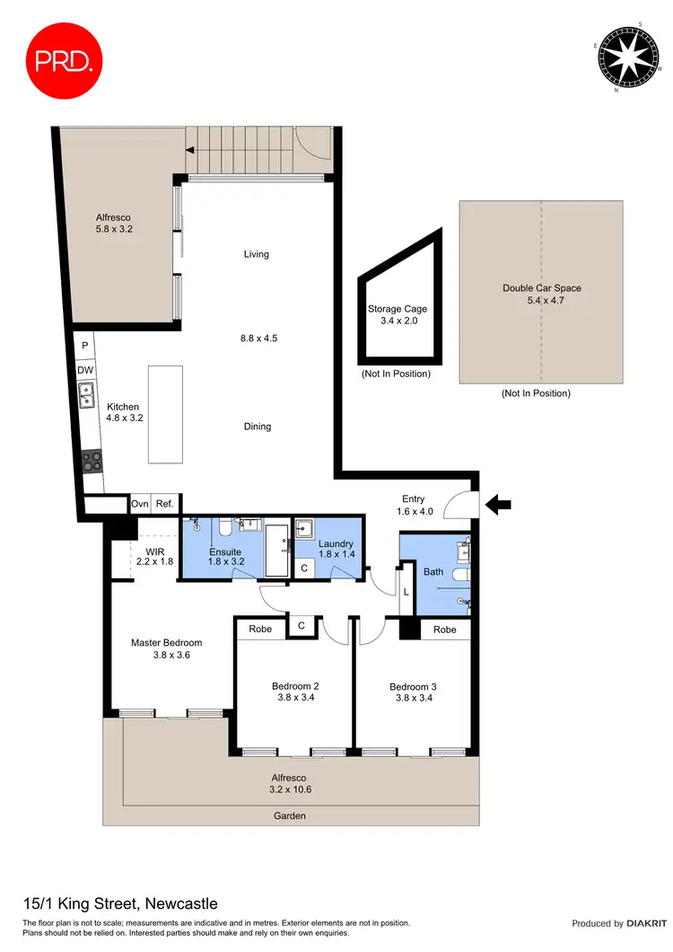 Floorplan of Homely apartment listing, 15/1 King Street, Newcastle NSW 2300