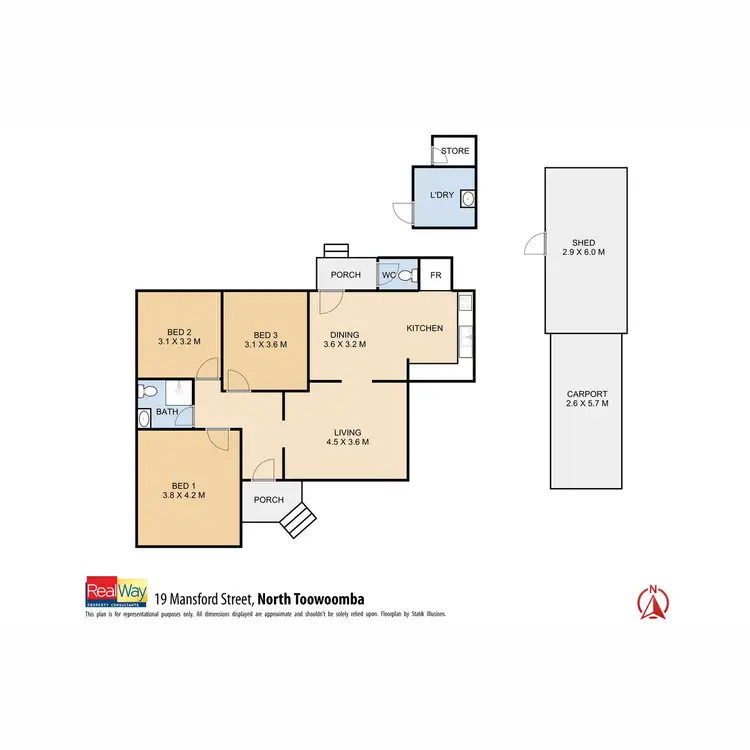 Floorplan of Homely house listing, 19 Mansford Street, North Toowoomba QLD 4350