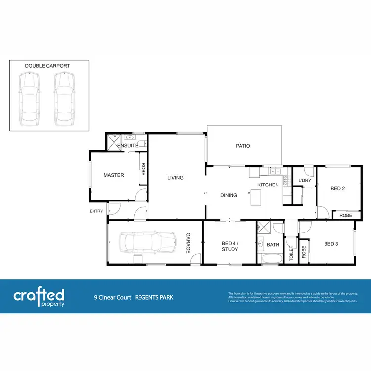 Floorplan of Homely house listing, 9 Cinear Court, Regents Park QLD 4118