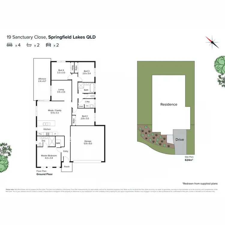 Floorplan of Homely house listing, 19 Sanctuary Close, Springfield Lakes QLD 4300