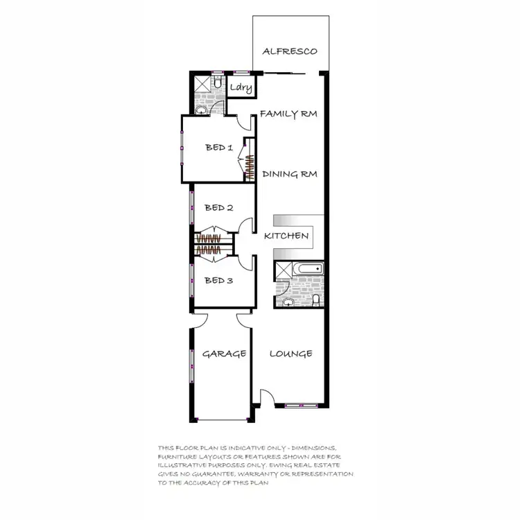 Floorplan of Homely semi-detached listing, 1/34 Wattle Street, Gunnedah NSW 2380