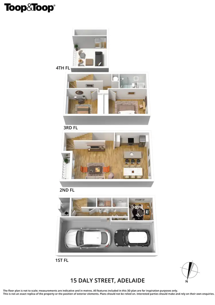 Floorplan of Homely townhouse listing, 15 Daly Street, Adelaide SA 5000