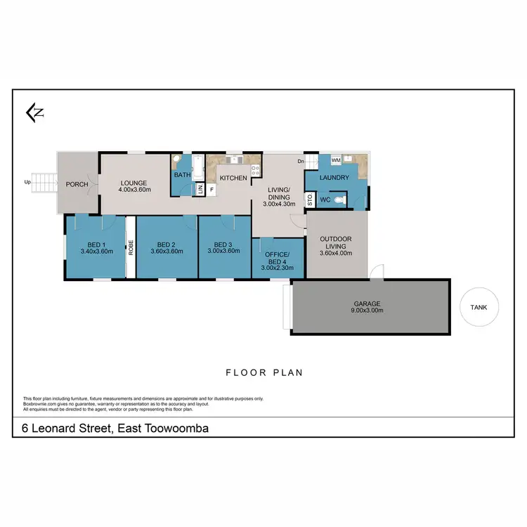 Floorplan of Homely house listing, 6 Leonard Street, East Toowoomba QLD 4350