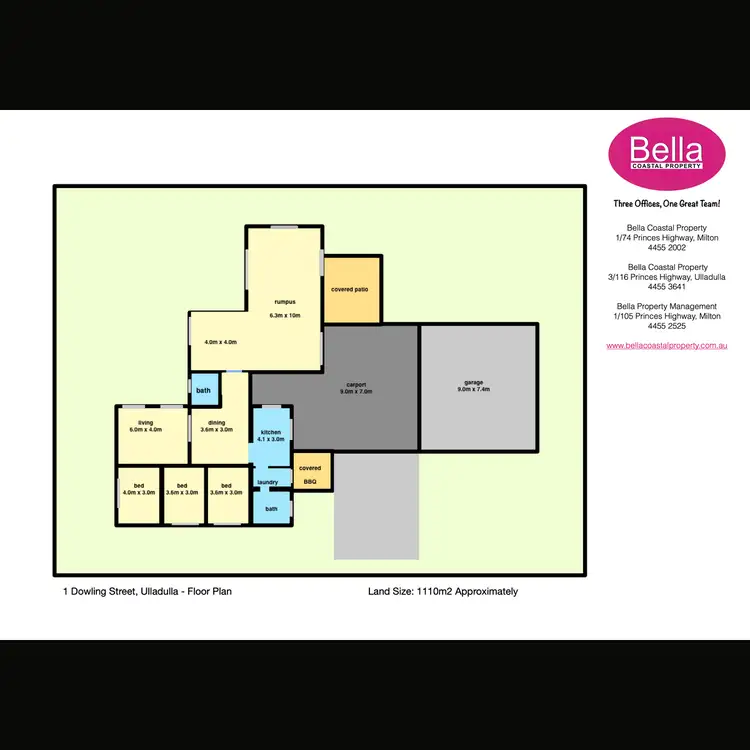 Floorplan of Homely house listing, 1 Dowling Street, Ulladulla NSW 2539