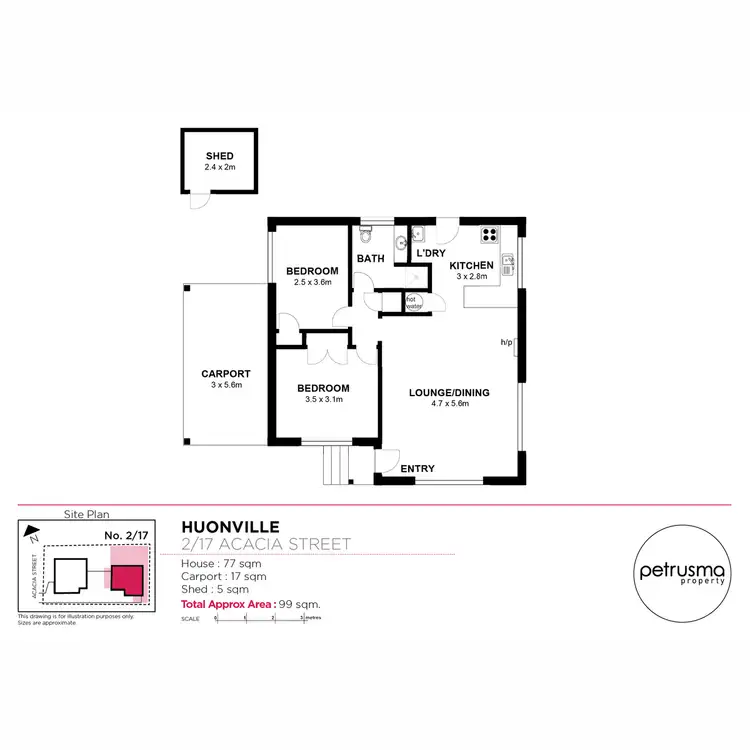 Floorplan of Homely house listing, 2/17 Acacia Street, Huonville TAS 7109
