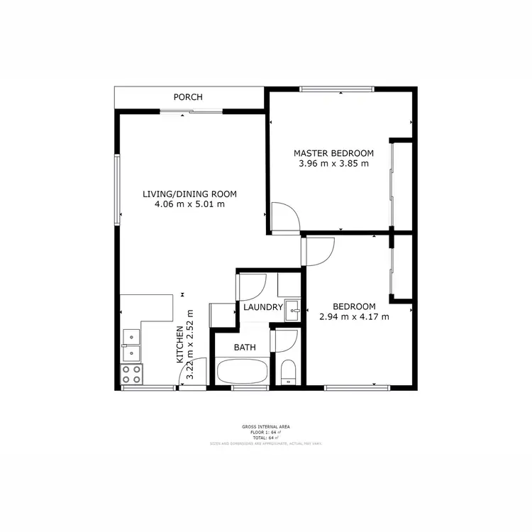 Floorplan of Homely unit listing, 1/104 Abbotsfield Road, Claremont TAS 7011