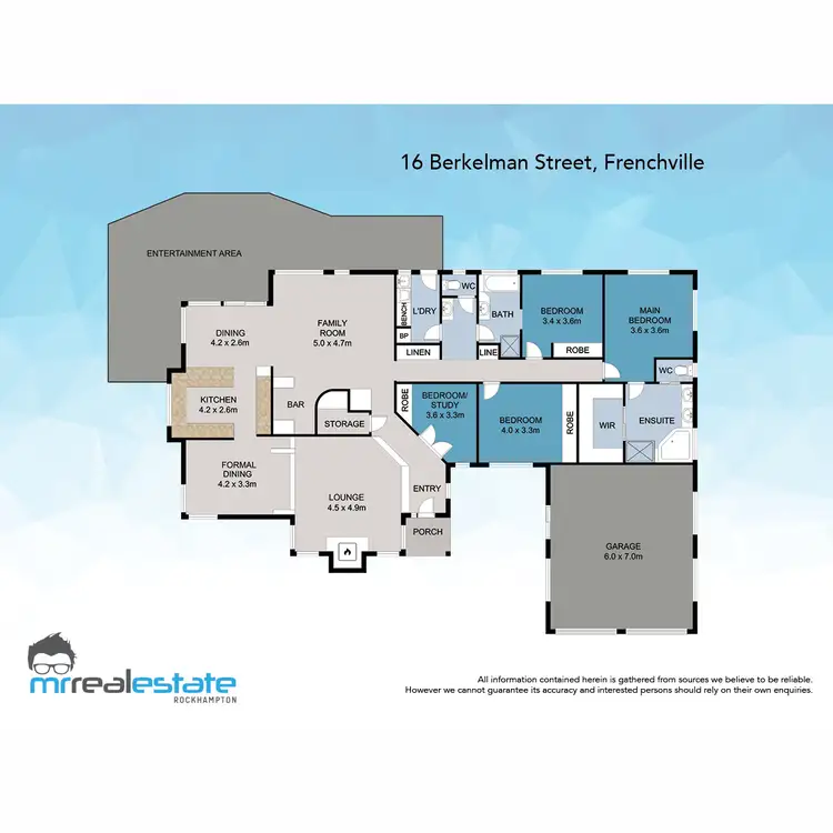 Floorplan of Homely house listing, 16 Berkelman Street, Frenchville QLD 4701