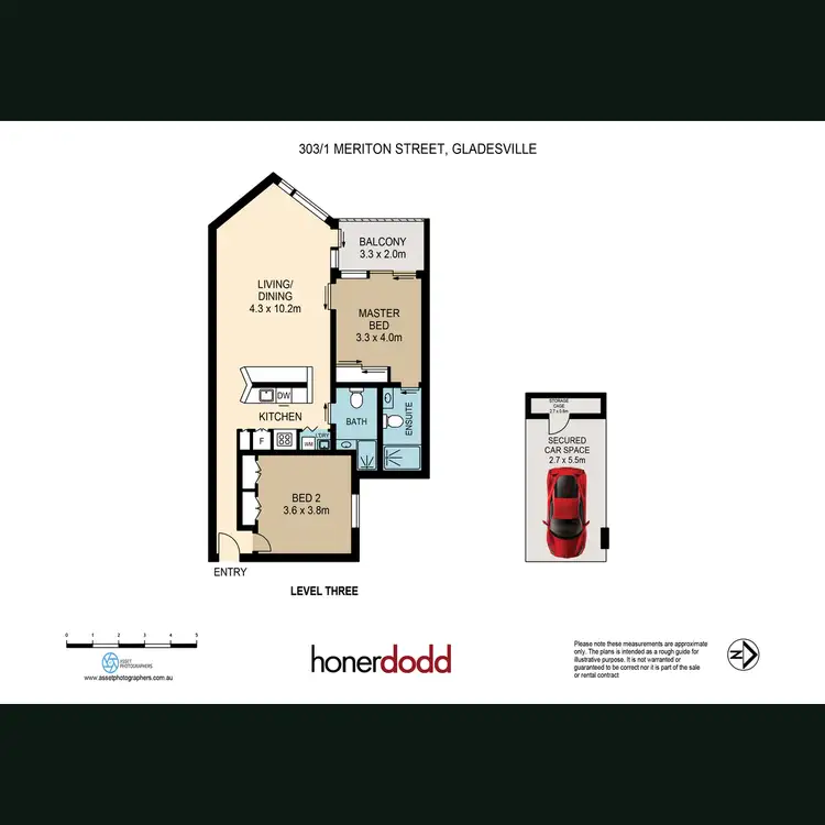 Floorplan of Homely apartment listing, 303/1 Meriton Street, Gladesville NSW 2111