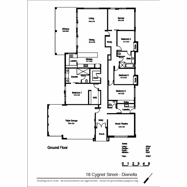 Floorplan of Homely house listing, 18 Cygnet Street, Dianella WA 6059