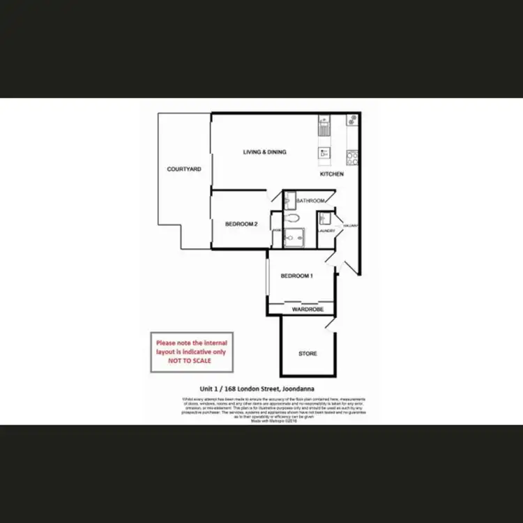 Floorplan of Homely apartment listing, 1/168 London Street, Joondanna WA 6060