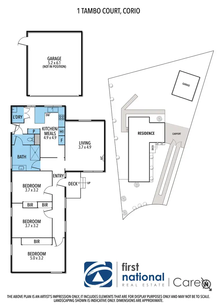 Floorplan of Homely house listing, 1 Tambo Court, Corio VIC 3214