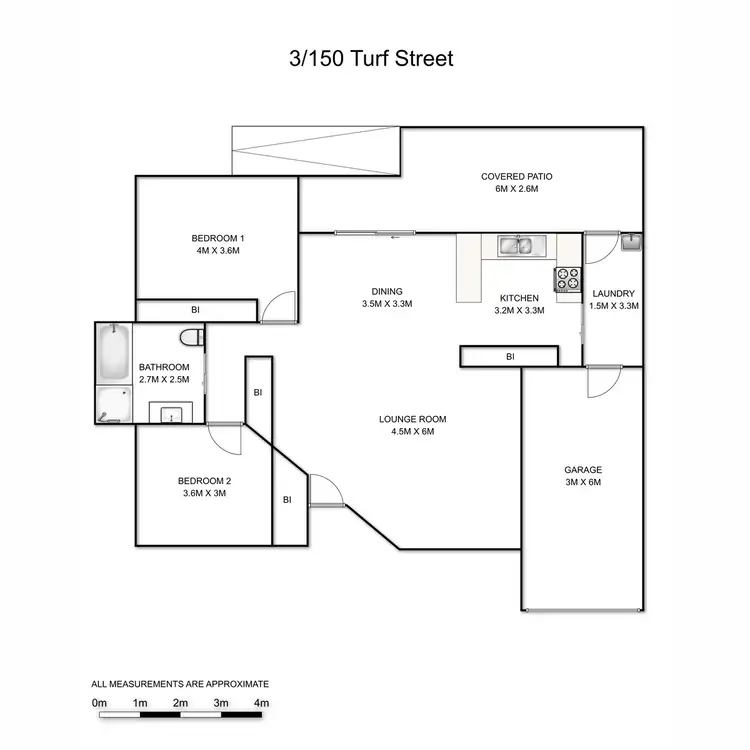 Floorplan of Homely unit listing, 3/150 Turf Street, Grafton NSW 2460
