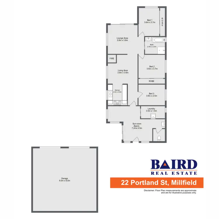 Floorplan of Homely house listing, 22 Portland Street, Millfield NSW 2325