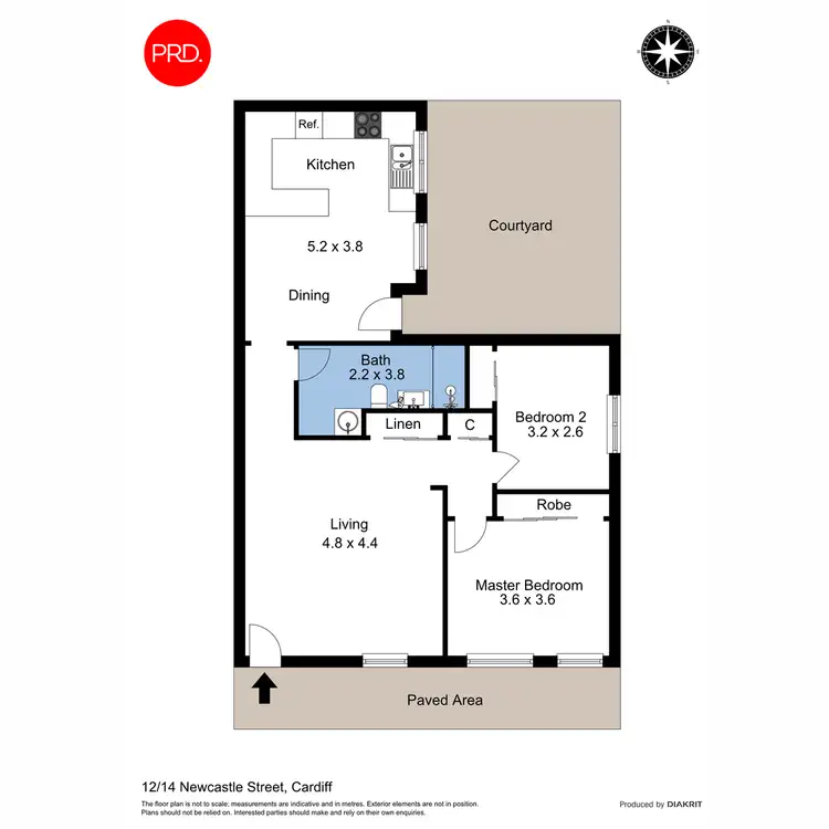 Floorplan of Homely unit listing, 12/14 Newcastle Street, Cardiff NSW 2285
