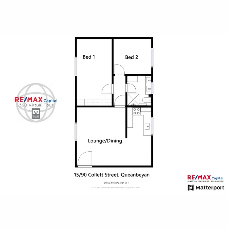 Floorplan of Homely unit listing, 15/90 Collett Street, Queanbeyan NSW 2620