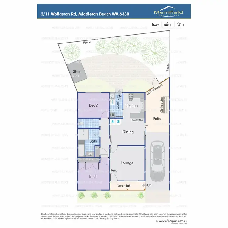 Floorplan of Homely unit listing, 2/11 Wollaston Road, Middleton Beach WA 6330