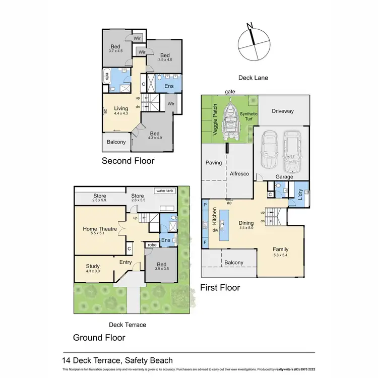Floorplan of Homely house listing, 14 Deck Terrace, Safety Beach VIC 3936