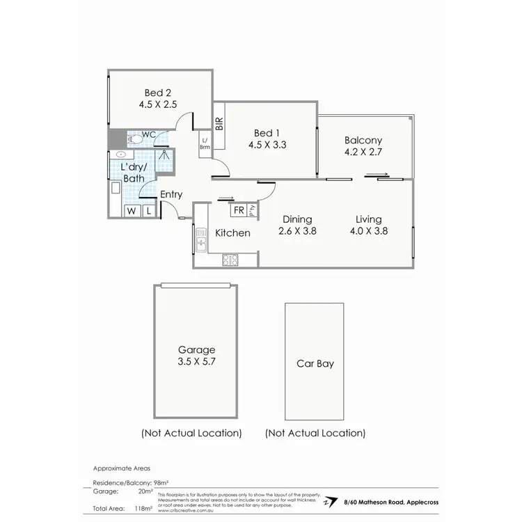 Floorplan of Homely apartment listing, 8/60 Matheson Road, Applecross WA 6153