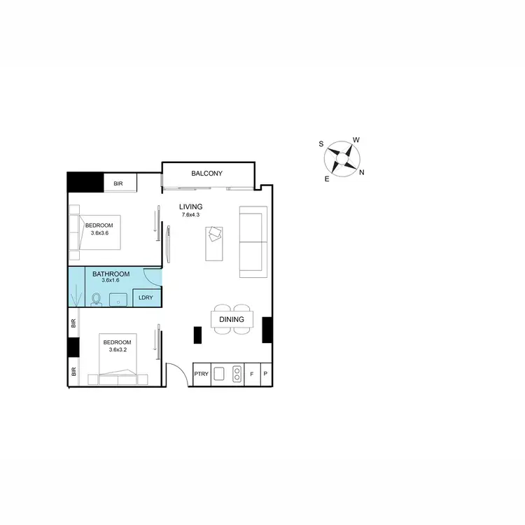 Floorplan of Homely apartment listing, 1615/199 William Street, Melbourne VIC 3000