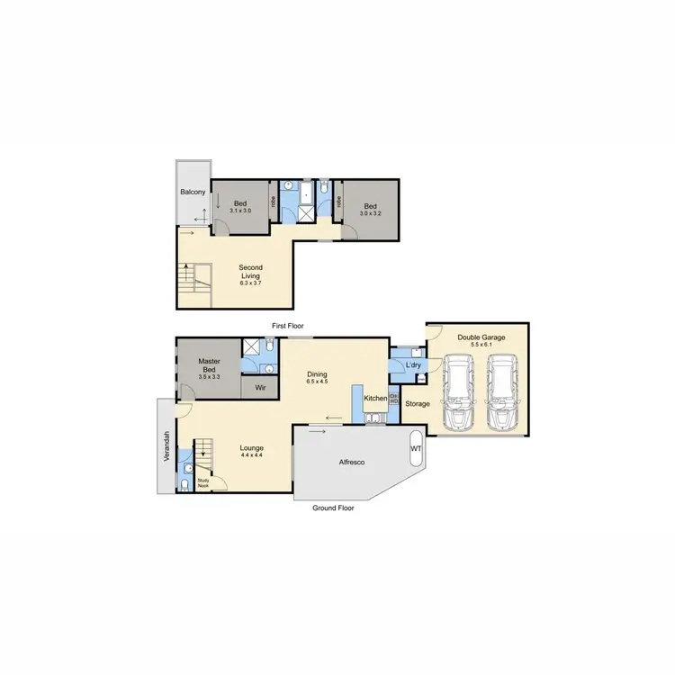 Floorplan of Homely townhouse listing, 1/34 McCulloch Street, Dromana VIC 3936