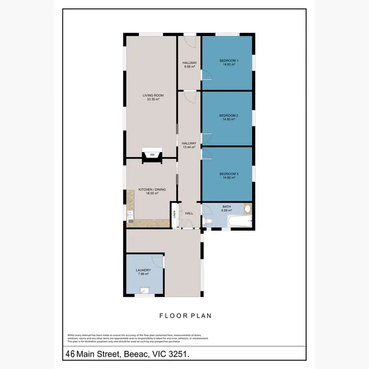 Floorplan of Homely house listing, 46 Main Street, Beeac VIC 3251