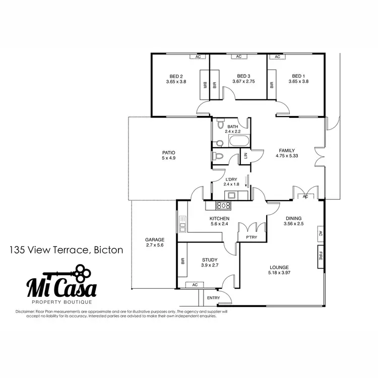 Floorplan of Homely house listing, 135 View Terrace, Bicton WA 6157