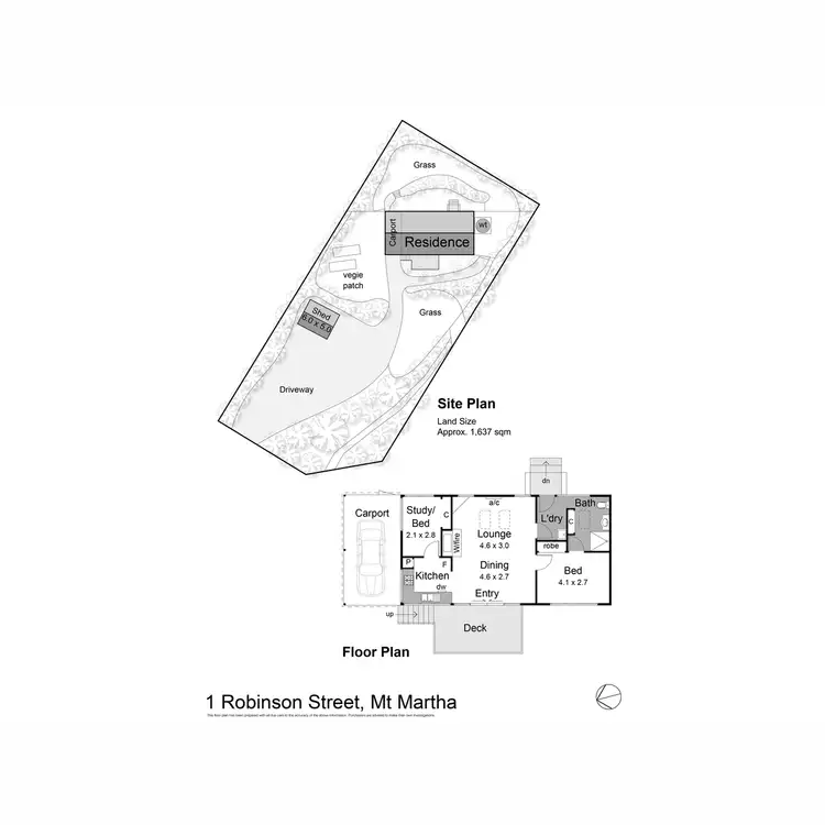 Floorplan of Homely house listing, 1 Robinson Street, Mount Martha VIC 3934