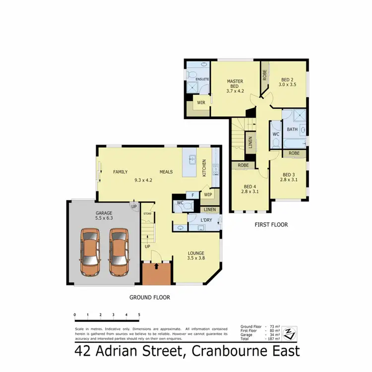 Floorplan of Homely house listing, 42 Adrian Street, Cranbourne East VIC 3977