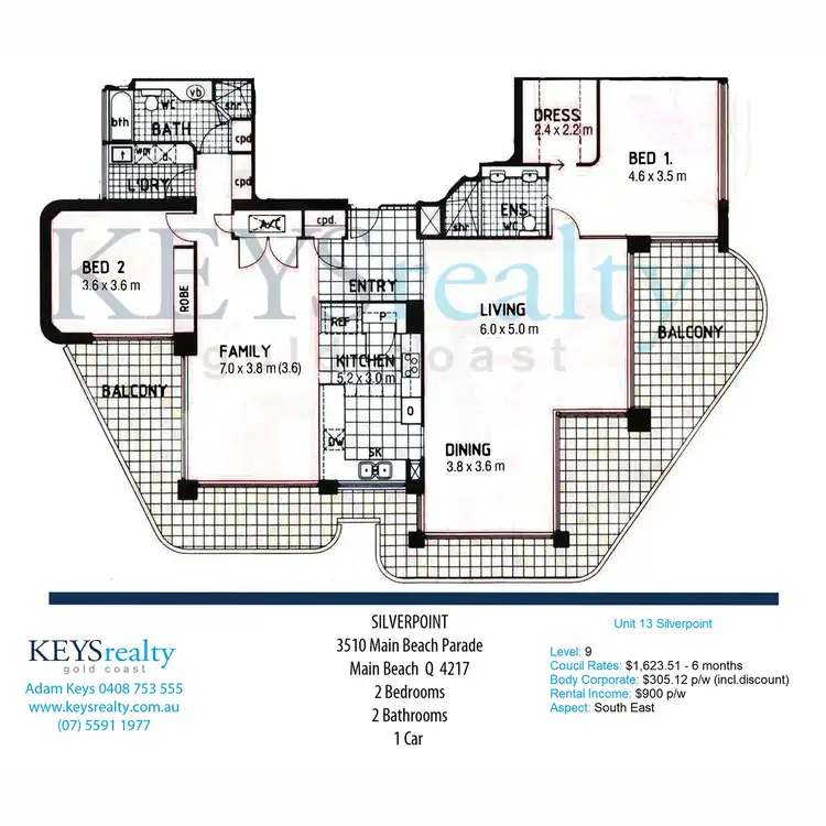 Floorplan of Homely apartment listing, 13/3510 Main Beach Parade, Main Beach QLD 4217