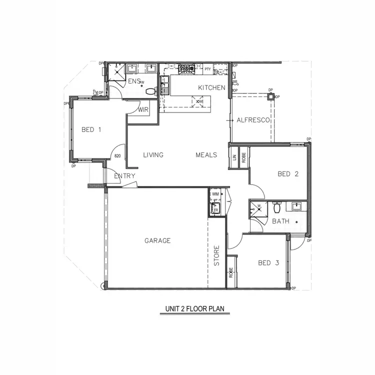 Floorplan of Homely villa listing, 23C Milford Way, Nollamara WA 6061