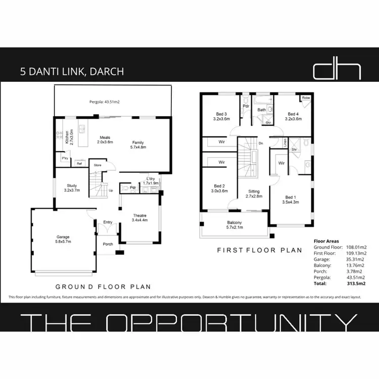 Floorplan of Homely house listing, 5 Danti Link, Darch WA 6065