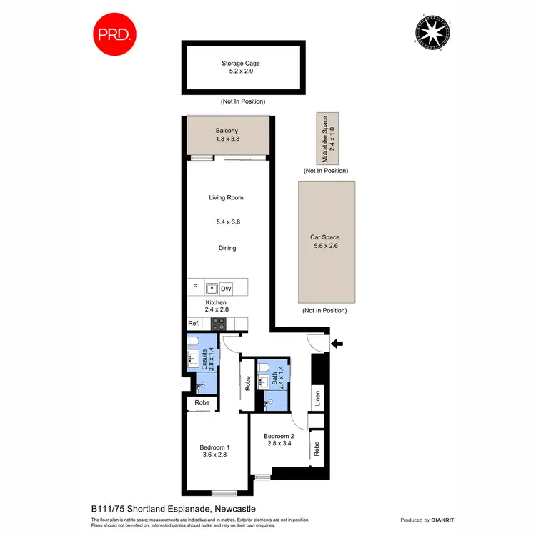 Floorplan of Homely apartment listing, B111/75 Shortland Esplanade, Newcastle NSW 2300