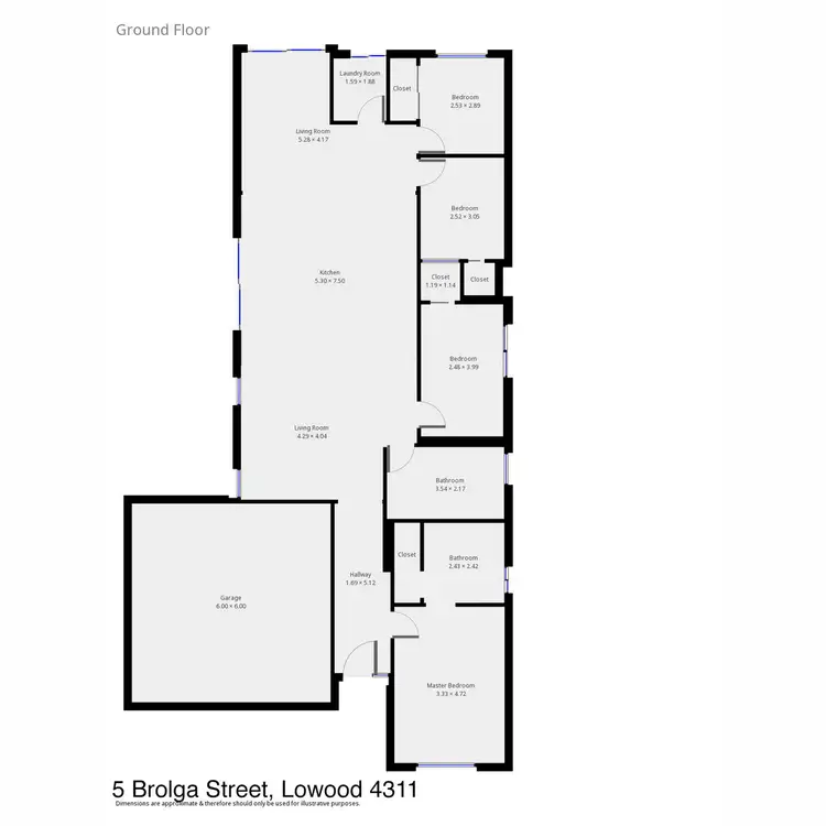 Floorplan of Homely house listing, 5 Brolga Street, Lowood QLD 4311