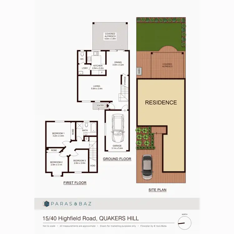 Floorplan of Homely townhouse listing, 15/40 Highfield Road, Quakers Hill NSW 2763