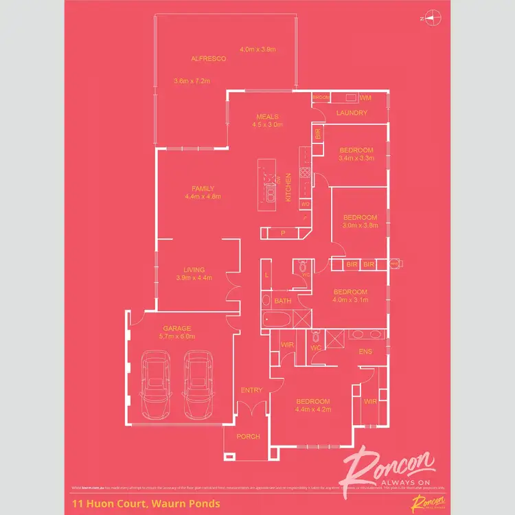Floorplan of Homely house listing, 11 Huon Court, Waurn Ponds VIC 3216