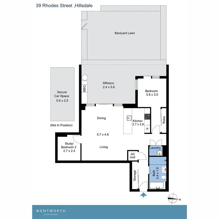 Floorplan of Homely apartment listing, 3101/39 Rhodes Street, Hillsdale NSW 2036