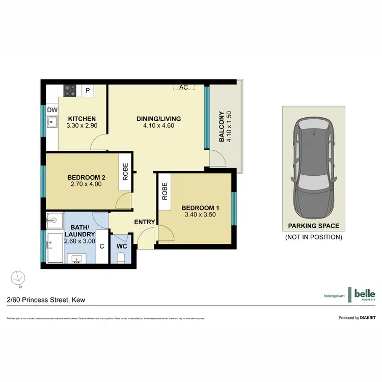 Floorplan of Homely apartment listing, 2/60 Princess Street, Kew VIC 3101