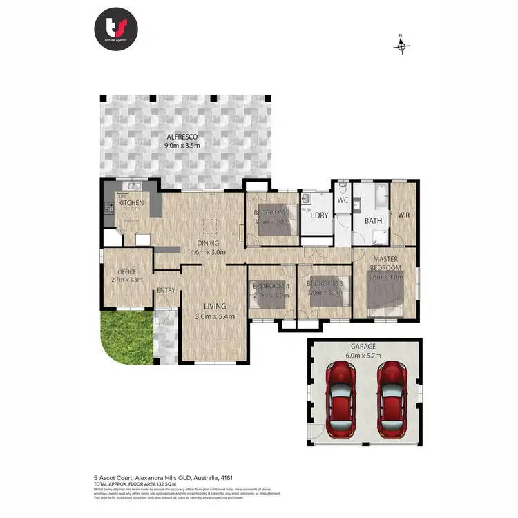 Floorplan of Homely house listing, 5 Ascot Place, Alexandra Hills QLD 4161