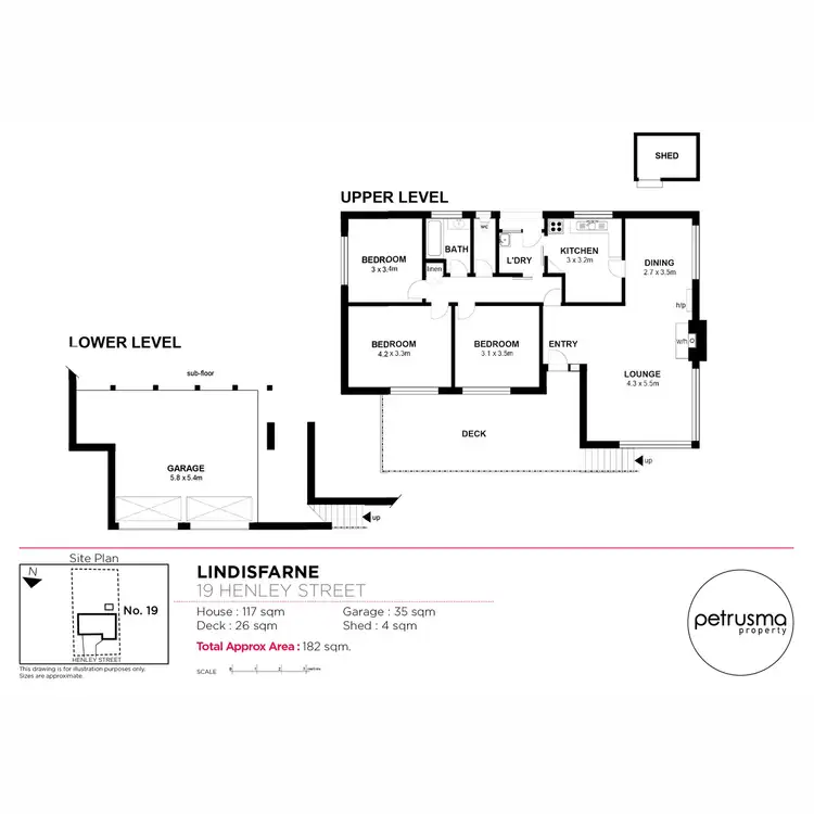 Floorplan of Homely house listing, 19 Henley Street, Lindisfarne TAS 7015