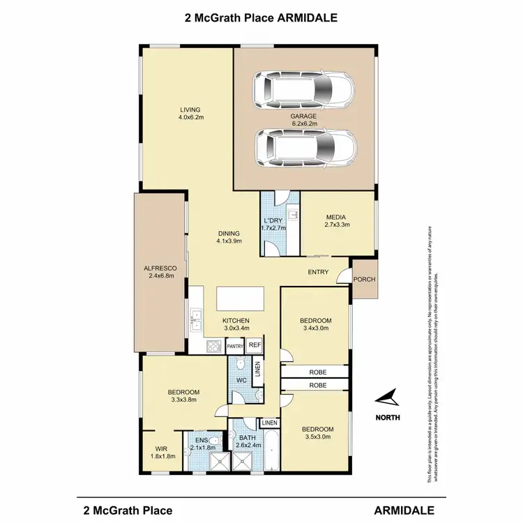 Floorplan of Homely house listing, 2 McGrath Place, Armidale NSW 2350