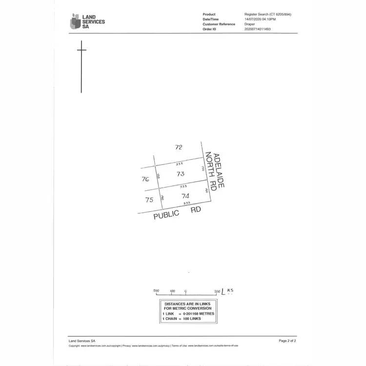 Floorplan of Homely land listing, Lt 73 Adelaide North Road, Watervale SA 5452