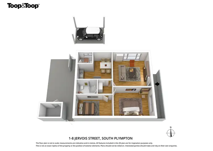 Floorplan of Homely unit listing, 1/8 Jervois Street, South Plympton SA 5038