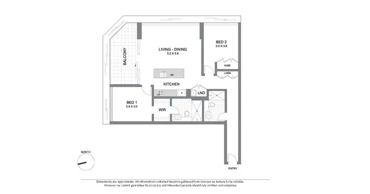 Floorplan of Homely apartment listing, 1002/209 Castlereagh Street, Sydney NSW 2000
