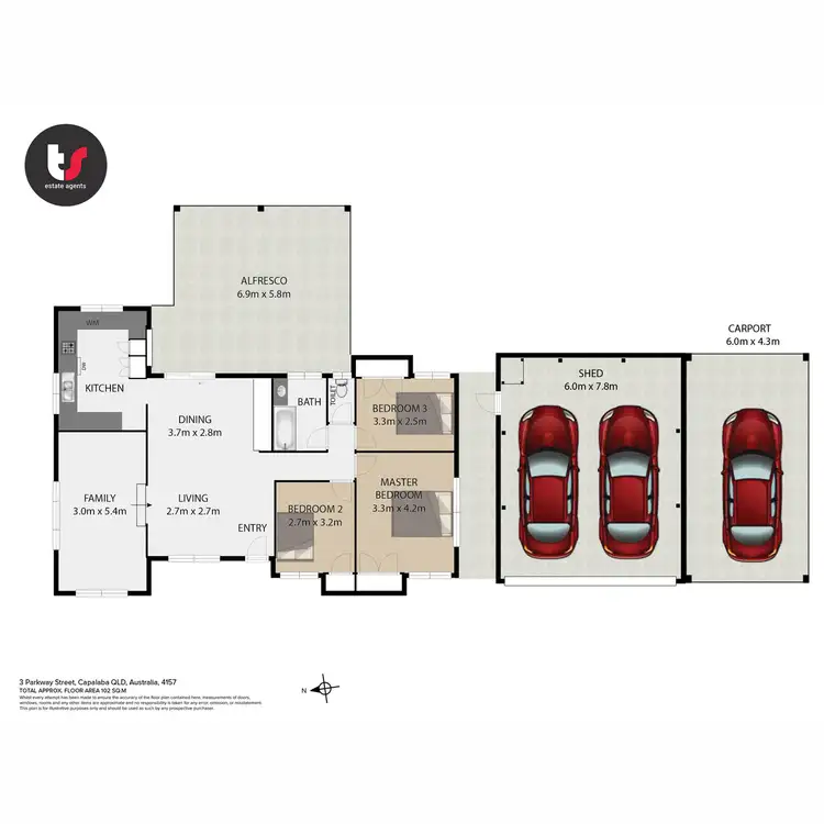 Floorplan of Homely house listing, 3 Parkway Street, Capalaba QLD 4157