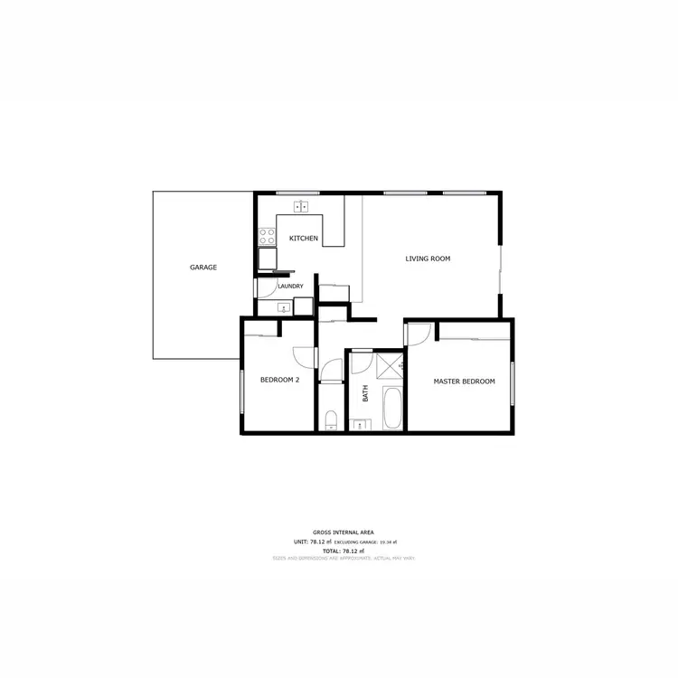 Floorplan of Homely unit listing, 1/75 Menin Drive, Brighton TAS 7030